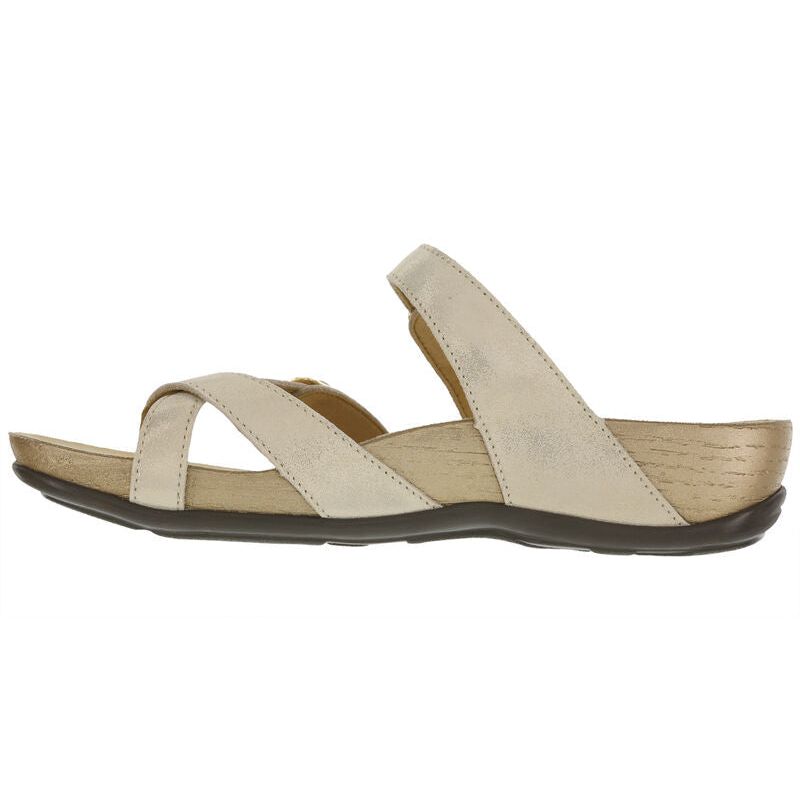 SAS Women's Shelly Toe Loop Slide Sandal in Soft Gold