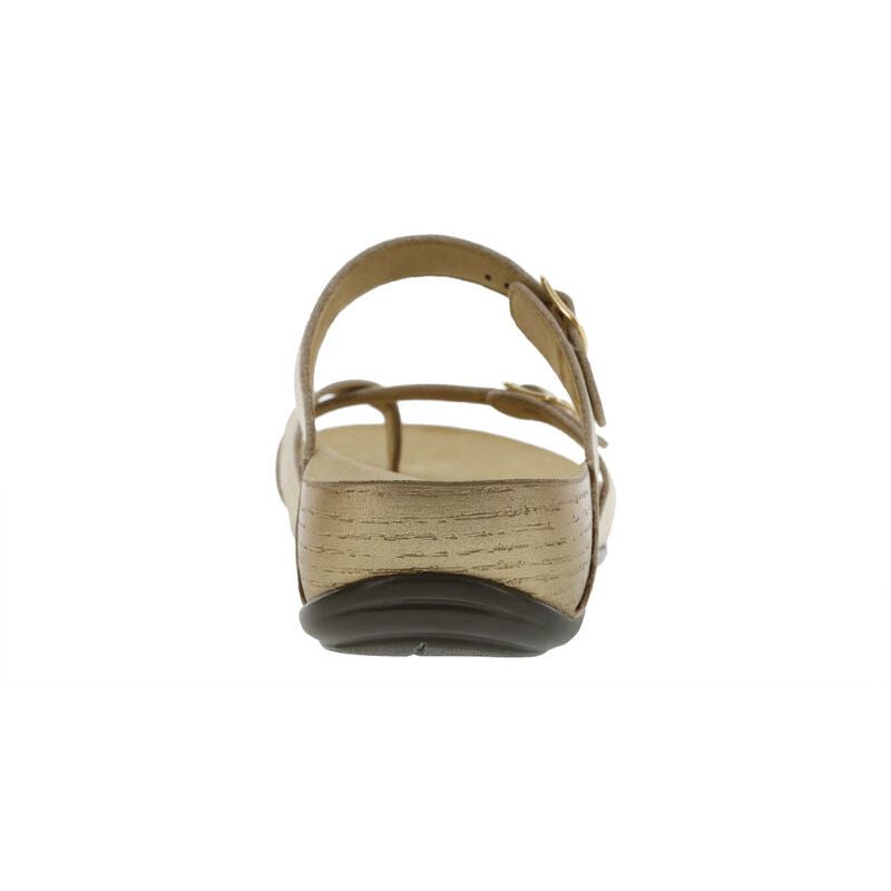 SAS Women's Shelly Toe Loop Slide Sandal in Soft Gold