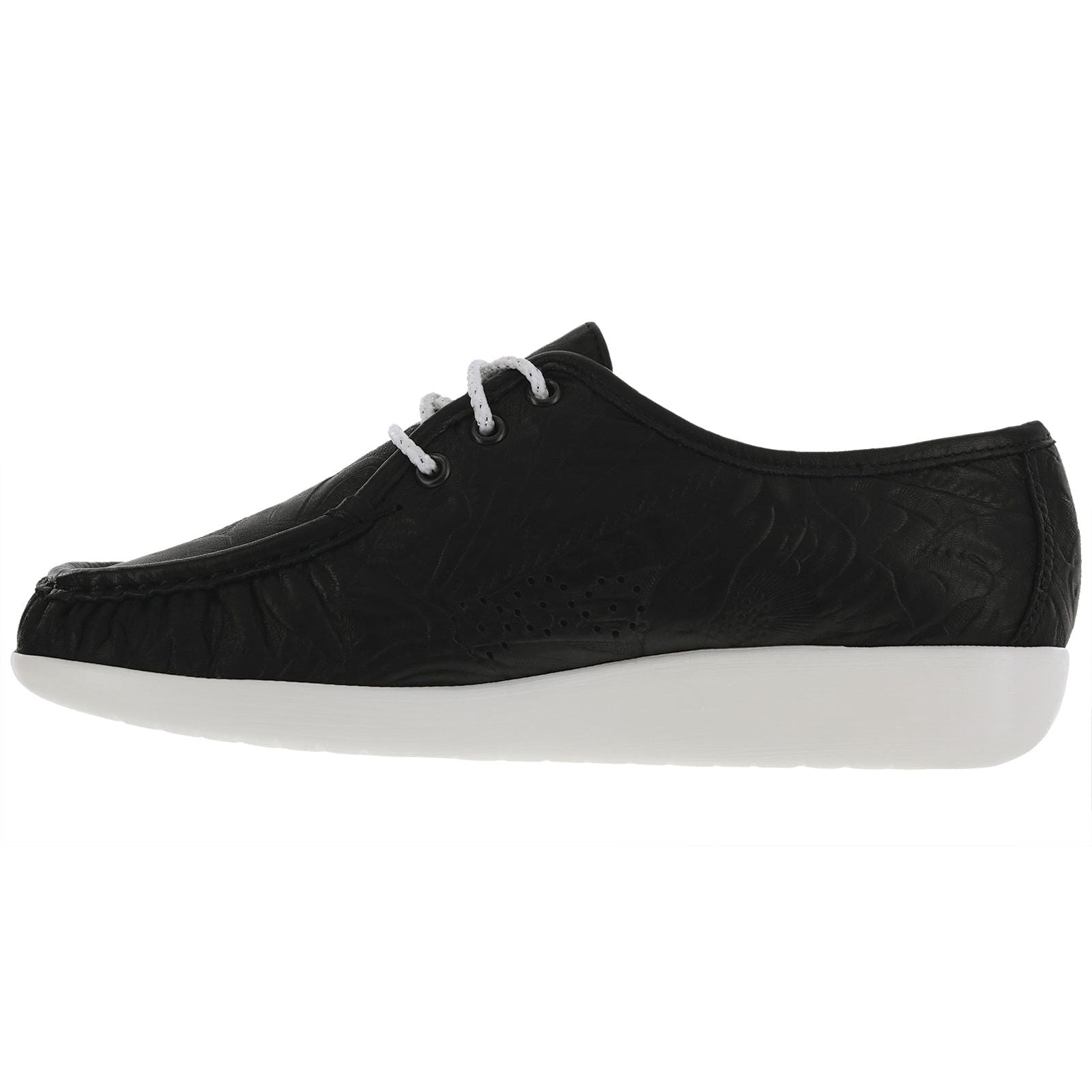 SAS Women's Siesta Lace Up Loafer in Black Larse
