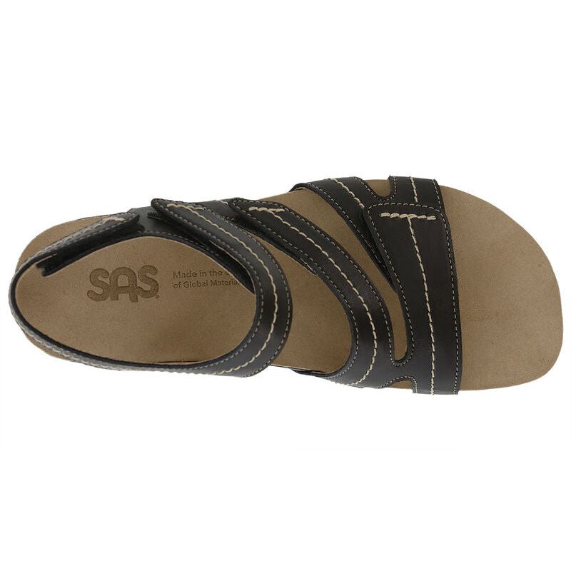 SAS Women's Swerve Sandal in Black