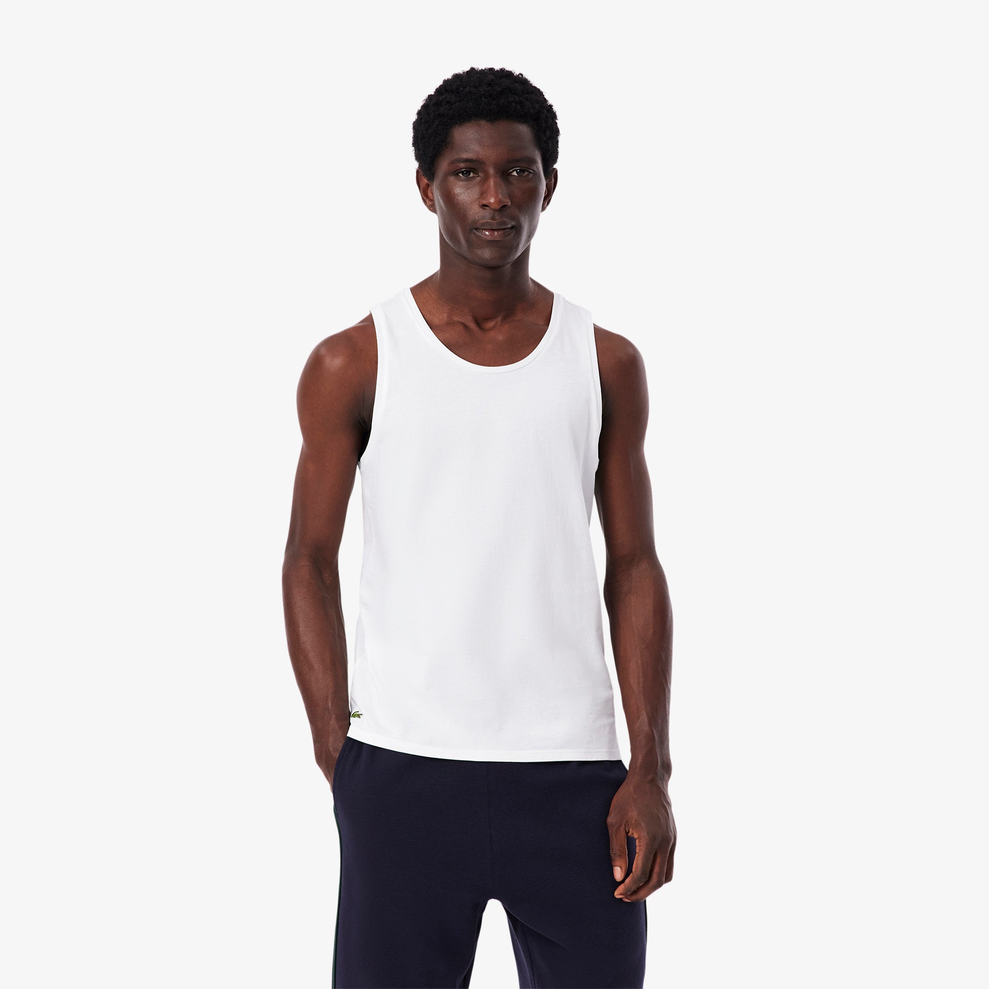 Lacoste Men's 3-Pack Cotton Lounge Tank Tops