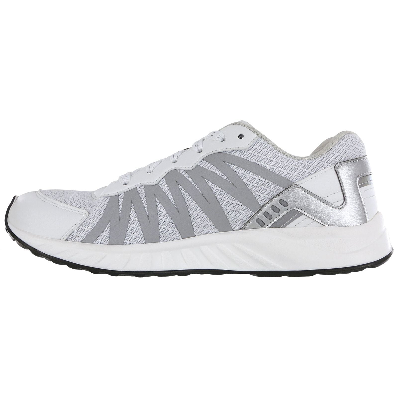 SAS Women's Tempo Lace Up Sneaker in White / Silver