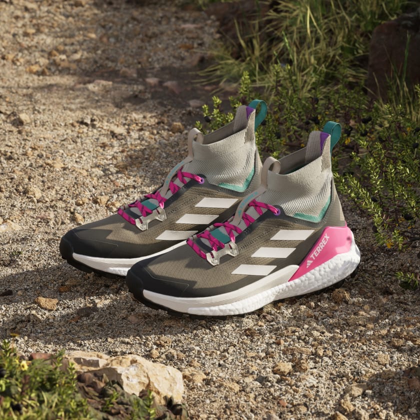 Adidas Men's Terrex Free Hiker 2.0 in Trace Cargo Talc Real Magenta Men's Footwear