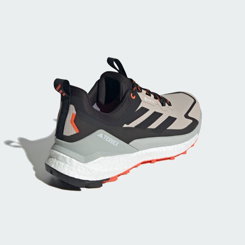 Adidas Men's Terrex Free Hiker 2.0 Low Gore-Tex in Wonder Beige Core Black Semi Impact orange Men's Footwear