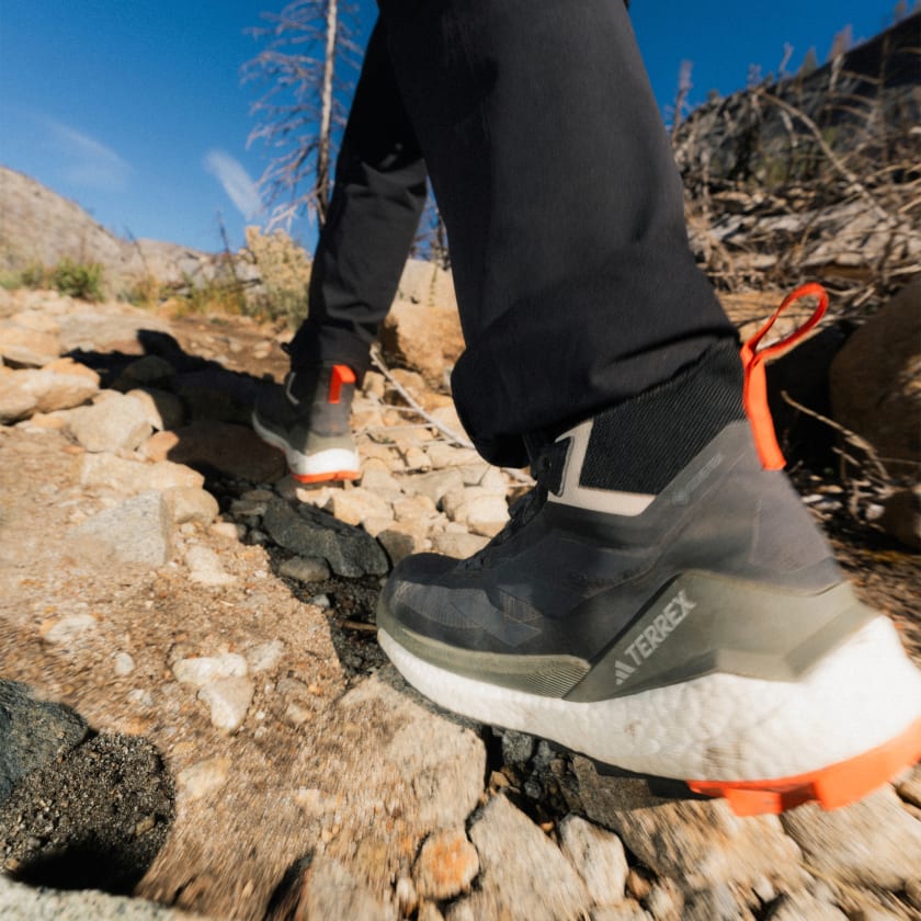 Adidas Men's Terrex Free Hiker Gore-Tex in Carbon Grey Six Core Black Men's Footwear