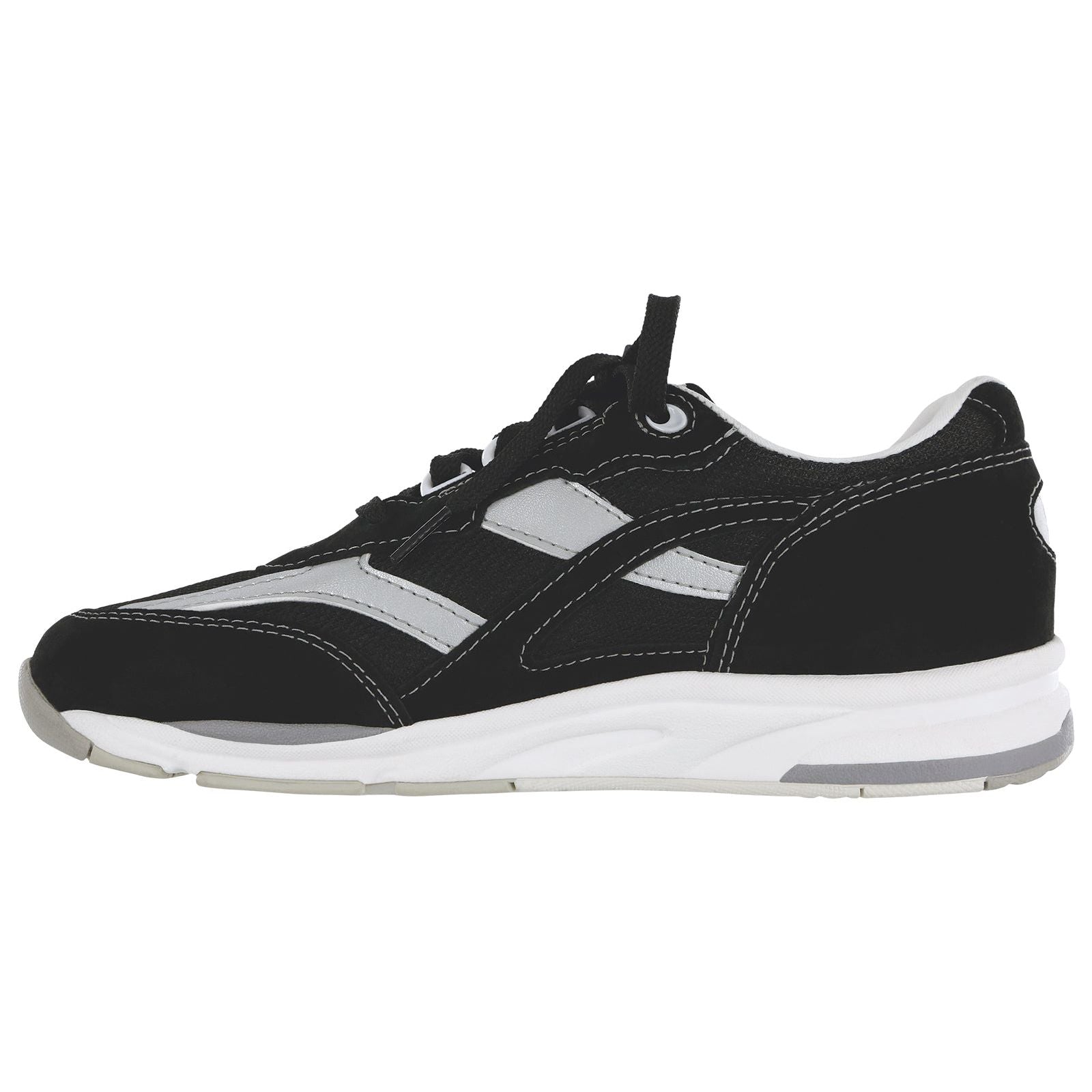 SAS Women's Tour Mesh Lace Up Sneaker in Black / Silver