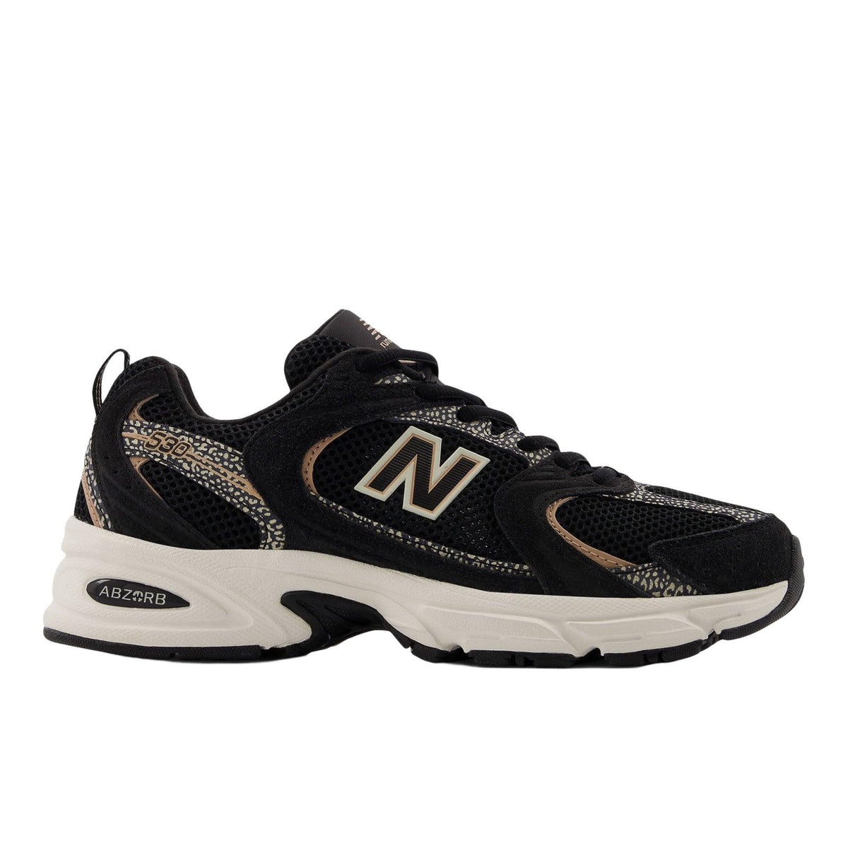 New Balance Unisex 530 in Black with Flat Taupe