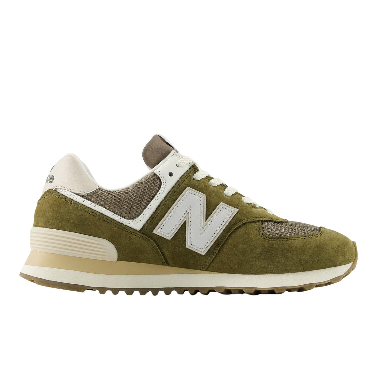 New Balance Men's 574 in Calcium with Dark Silver Metallic