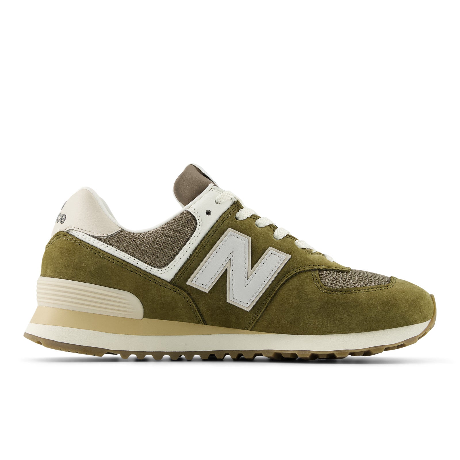 New Balance Men's 574 in Calcium with Dark Silver Metallic