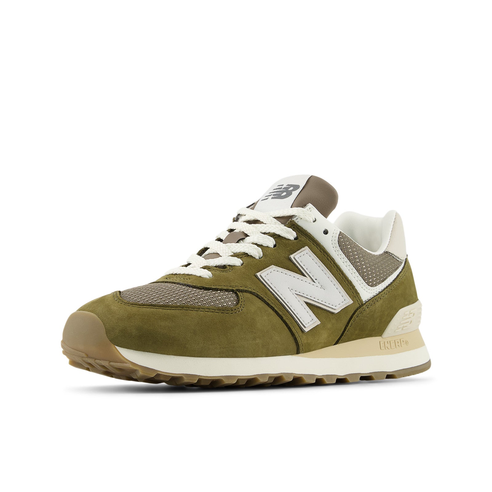 New Balance Men's 574 in Calcium with Dark Silver Metallic