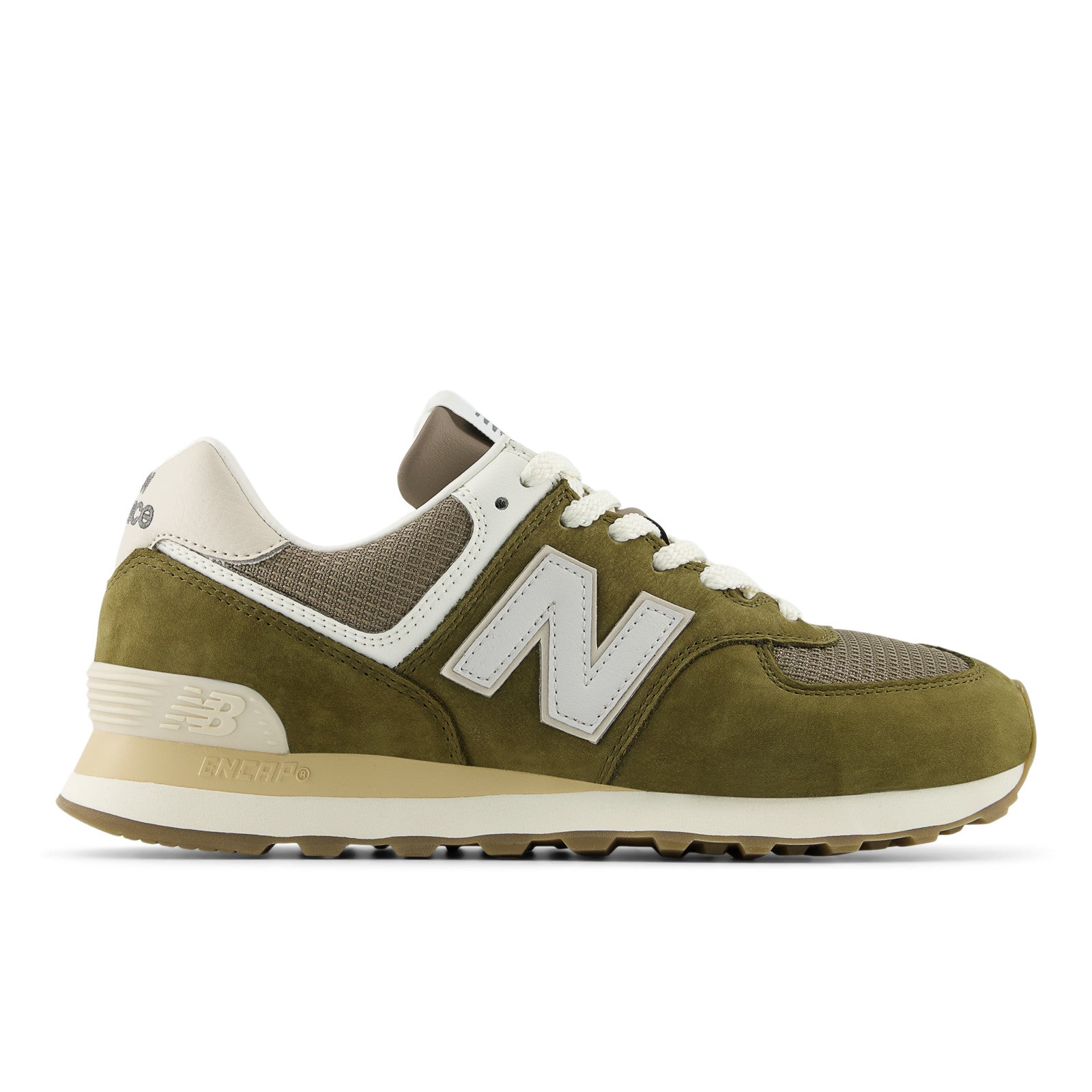 New Balance Men's 574 in Calcium with Dark Silver Metallic