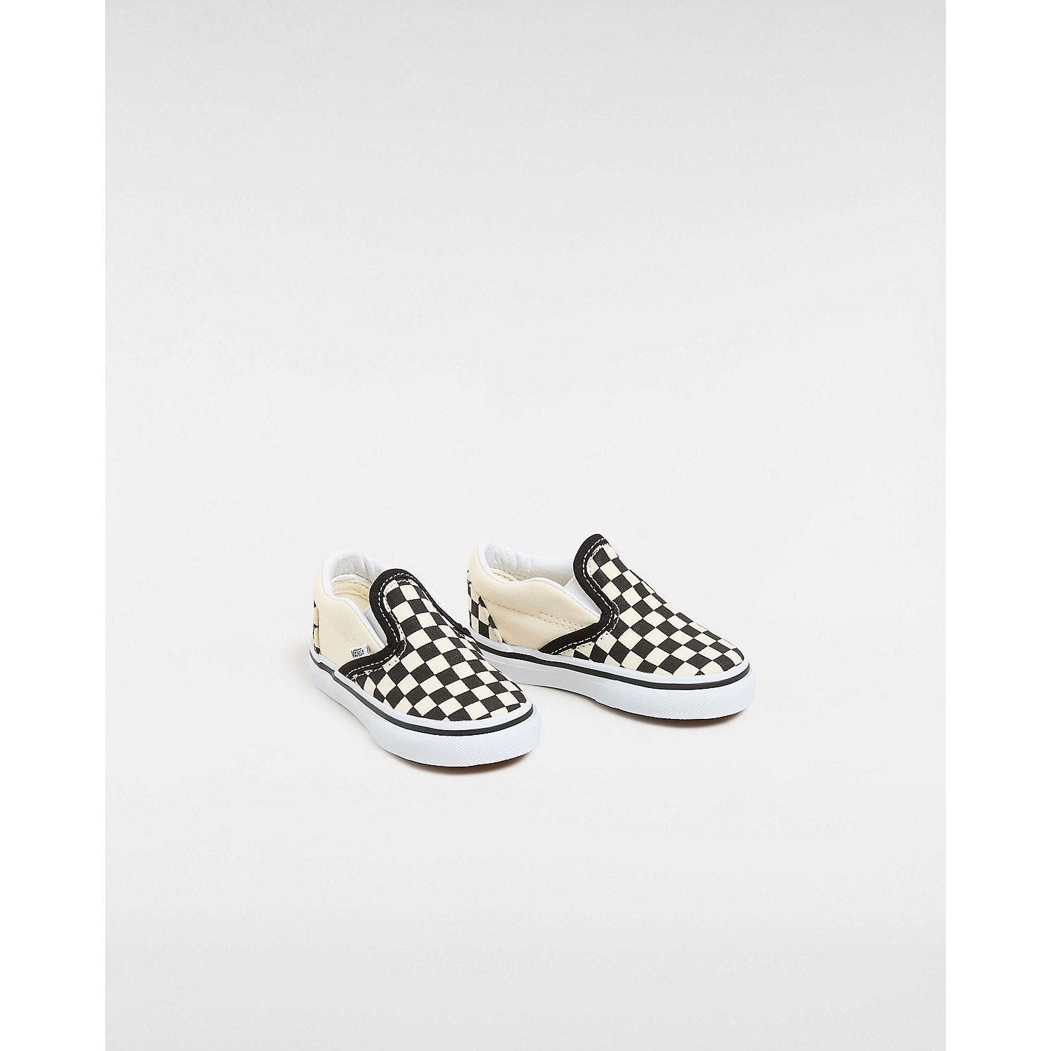Vans Toddler Classic Slip-On Checkerboard Shoe in Black Off White  Shoes