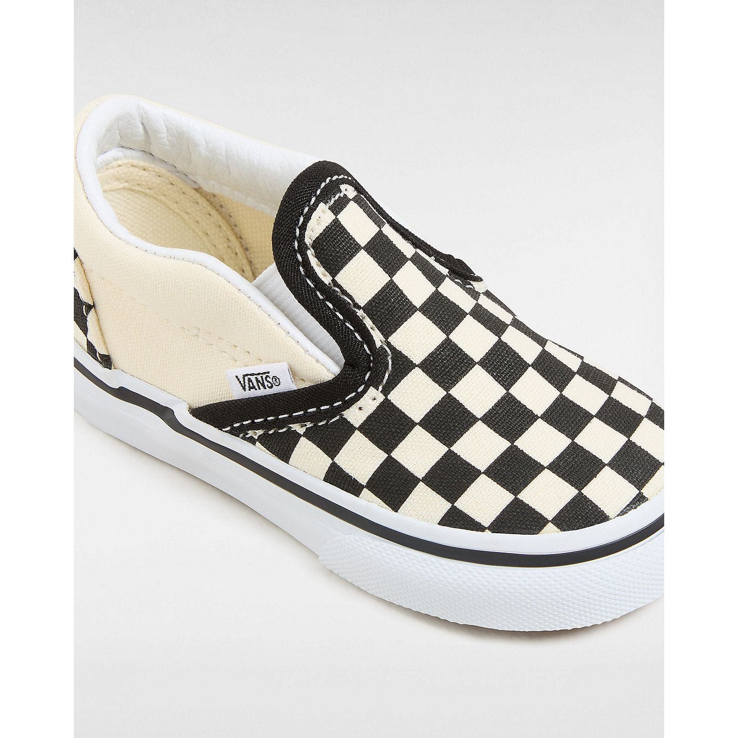 Vans Toddler Classic Slip-On Checkerboard Shoe in Black Off White  Shoes