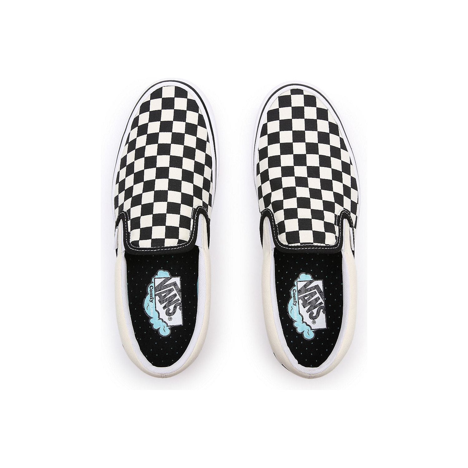 Vans Classic Slip-on Comfycush™ Checkerboard Shoe in Black Off White Shoes