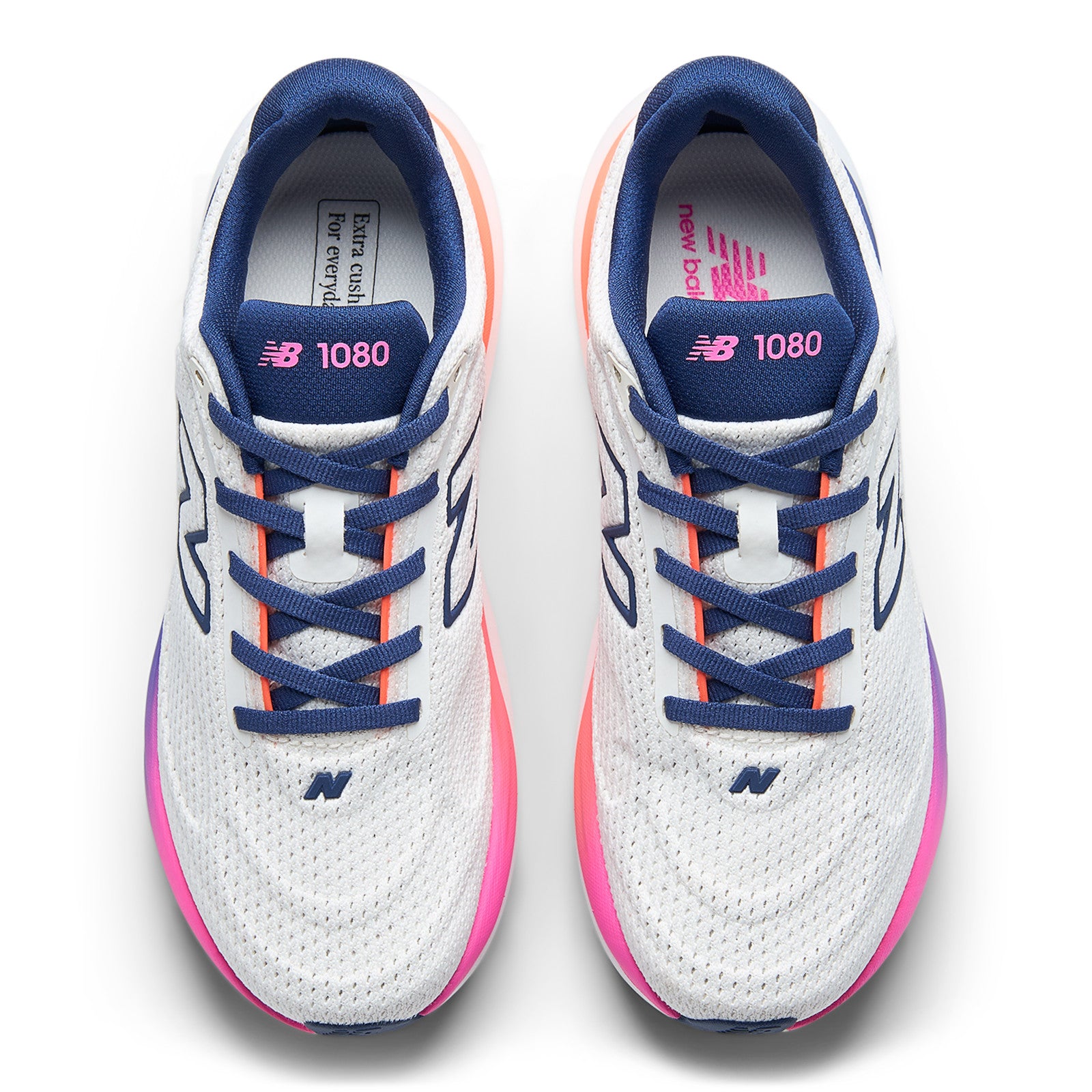New Balance Women's 1080v15 in Sea Salt with Blue Oyster