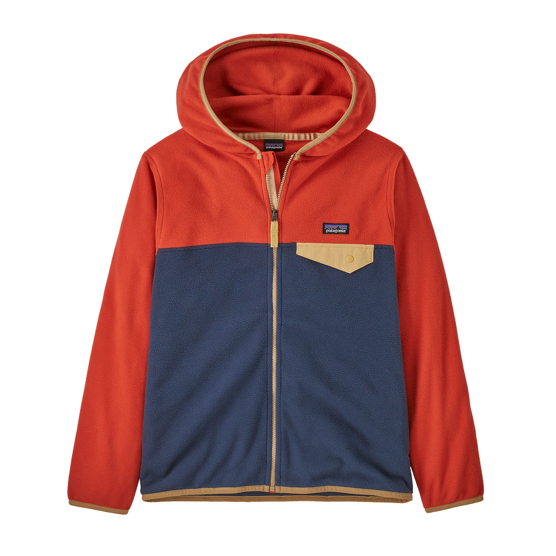 Patagonia Kids' Micro D® Snap-T® Fleece Jacket | New Navy w/ Madder Red