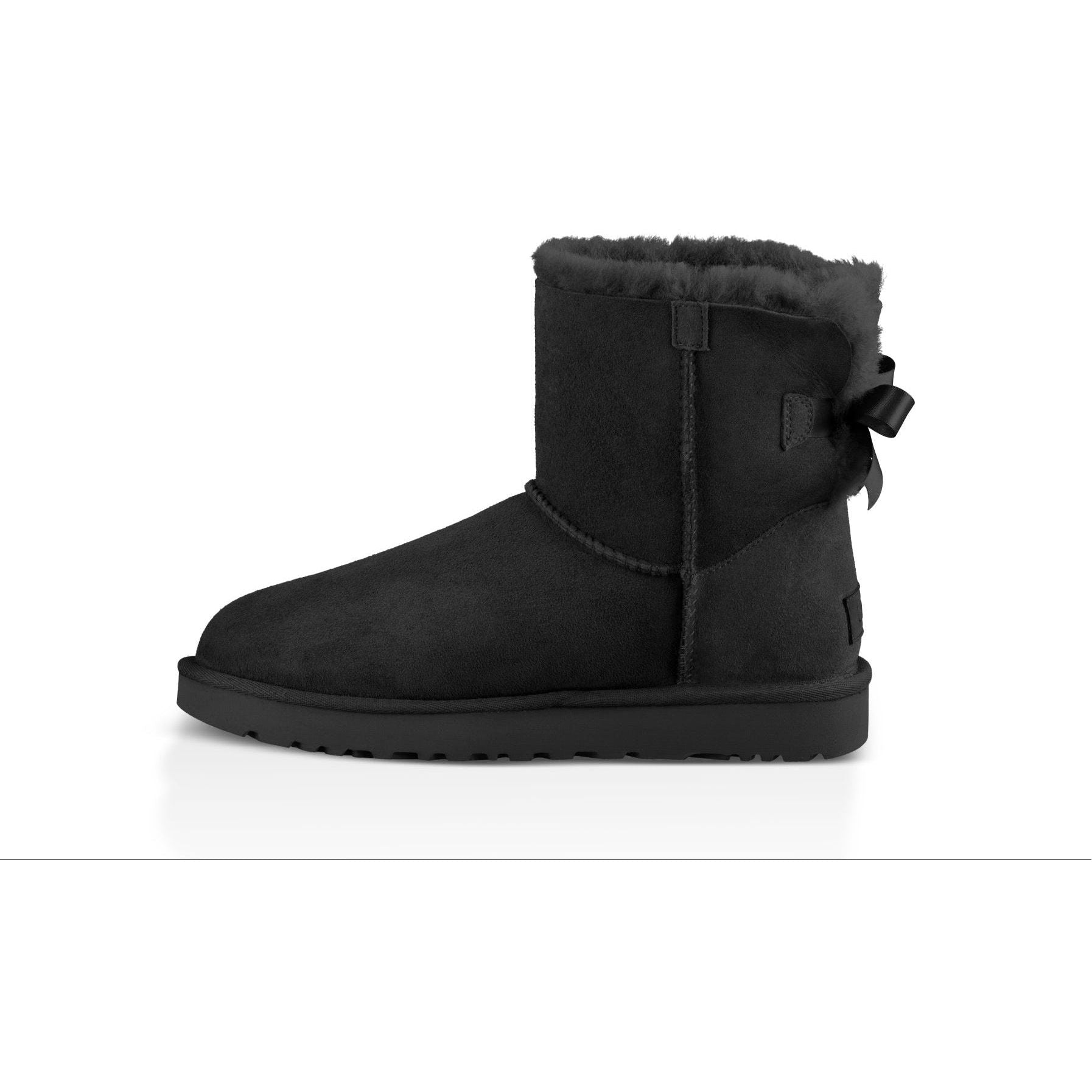 UGG Women's Mini Bailey Bow II Boot in Black-Footprint USA