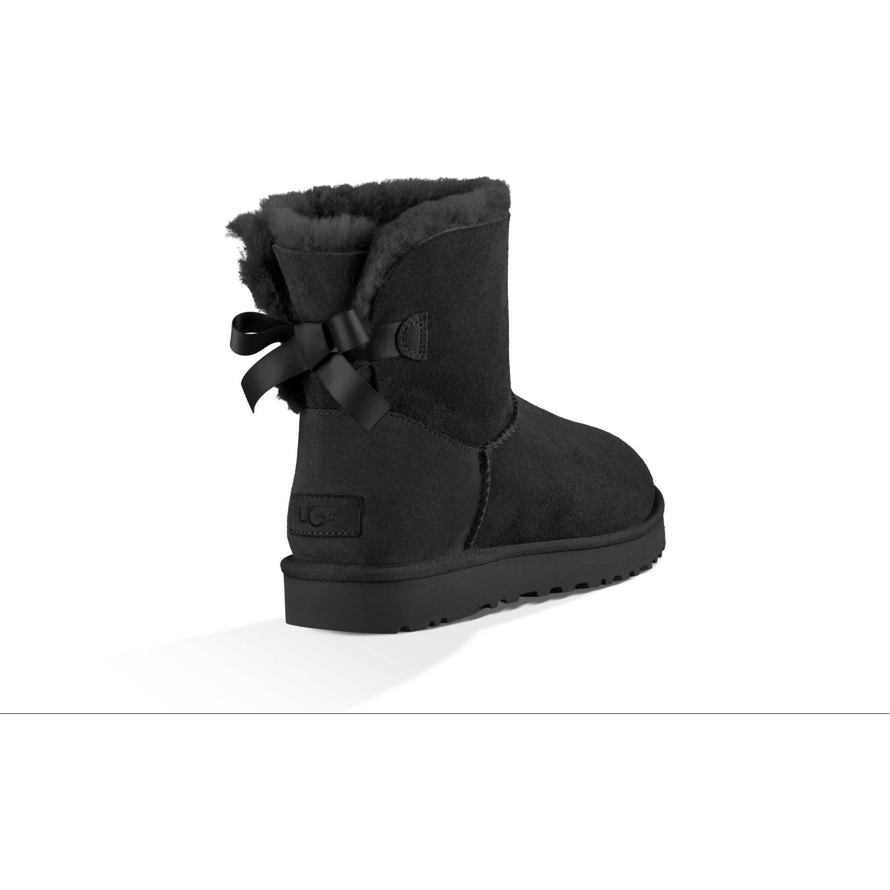 UGG Women's Mini Bailey Bow II Boot in Black-Footprint USA