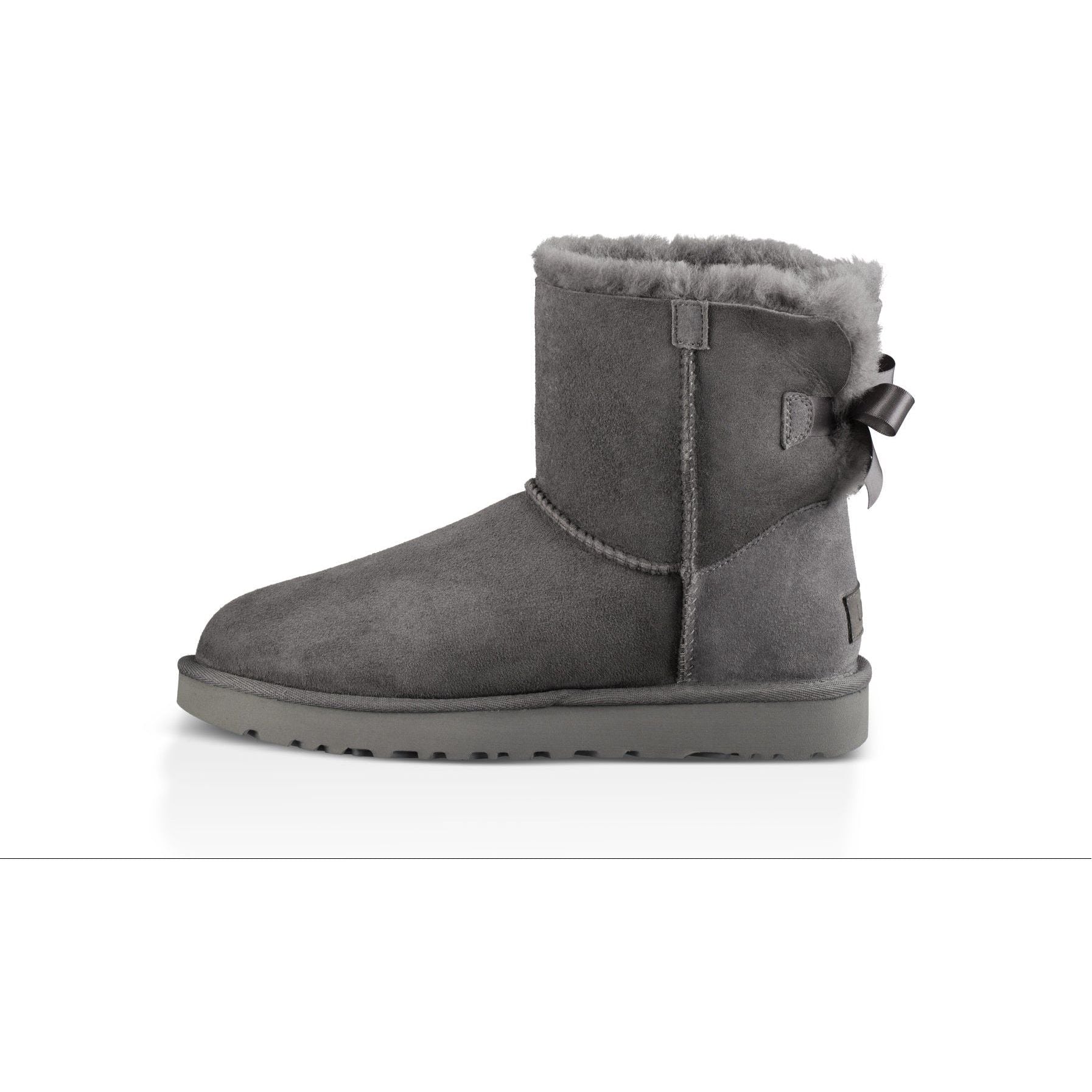 UGG Women's Mini Bailey Bow II Boot in Grey-Footprint USA