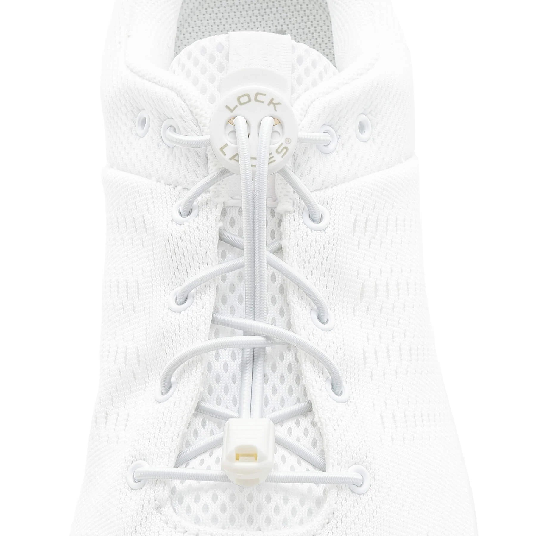 Solid No-Tie Shoelaces in White
