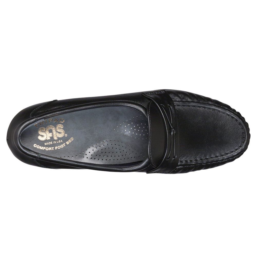 SAS Women's Easier Slip On Loafer in Black