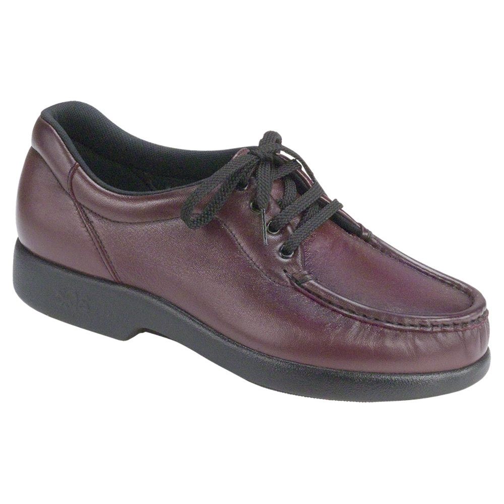SAS Women's Take Time Lace Up Loafer in Antique Wine