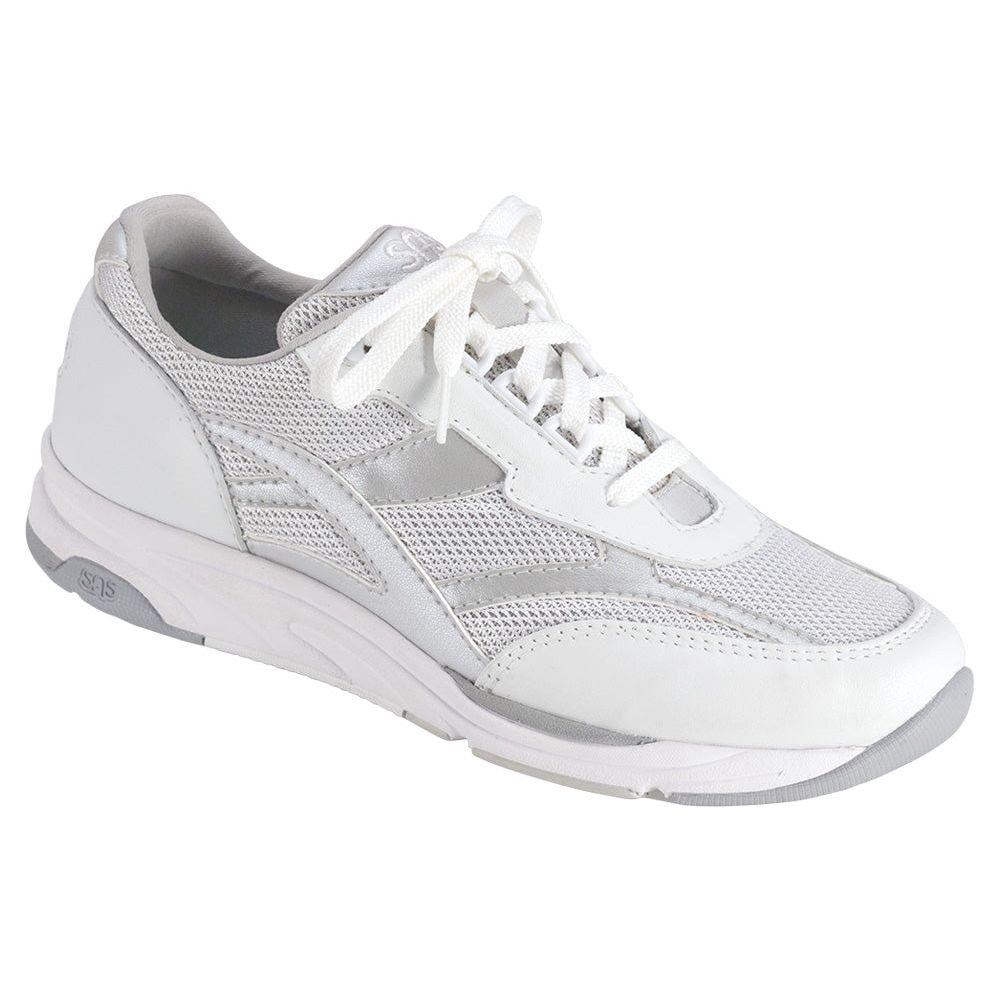 SAS Women's Tour Mesh Lace Up Sneaker in Silver