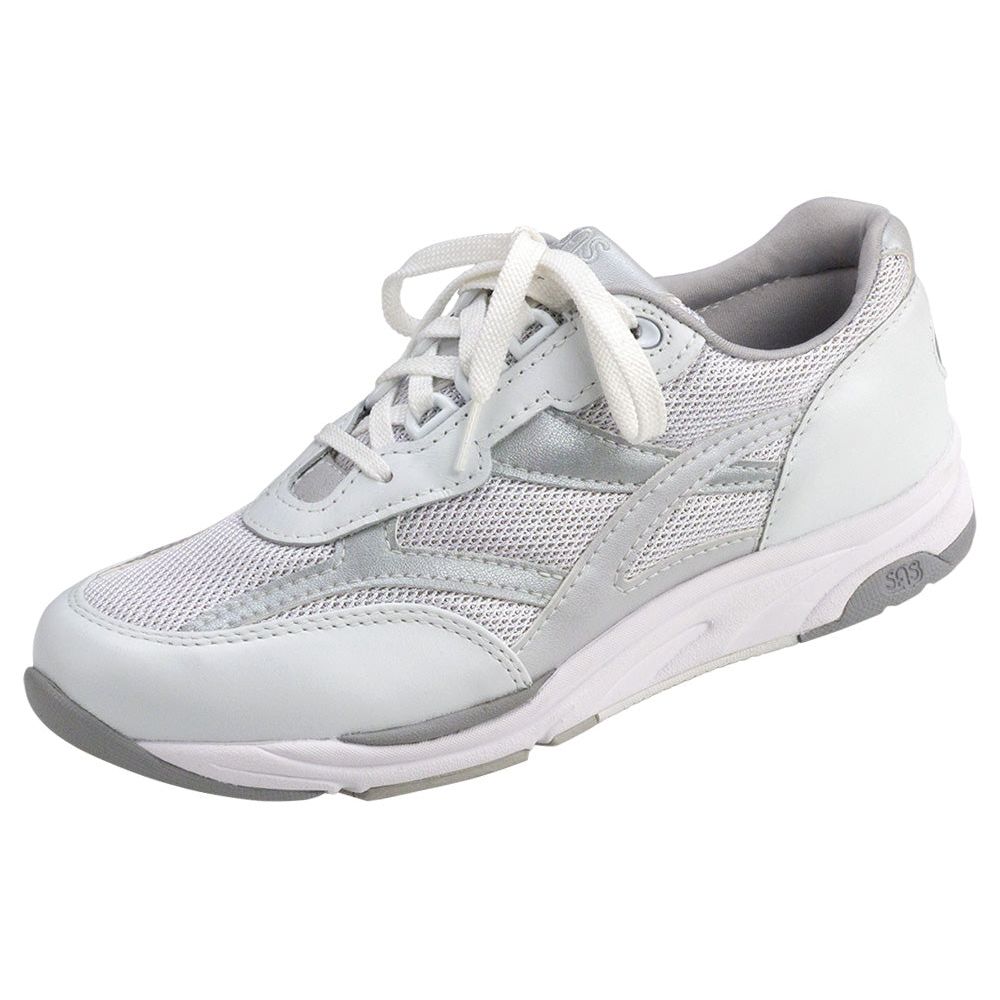 SAS Women's Tour Mesh Lace Up Sneaker in Silver