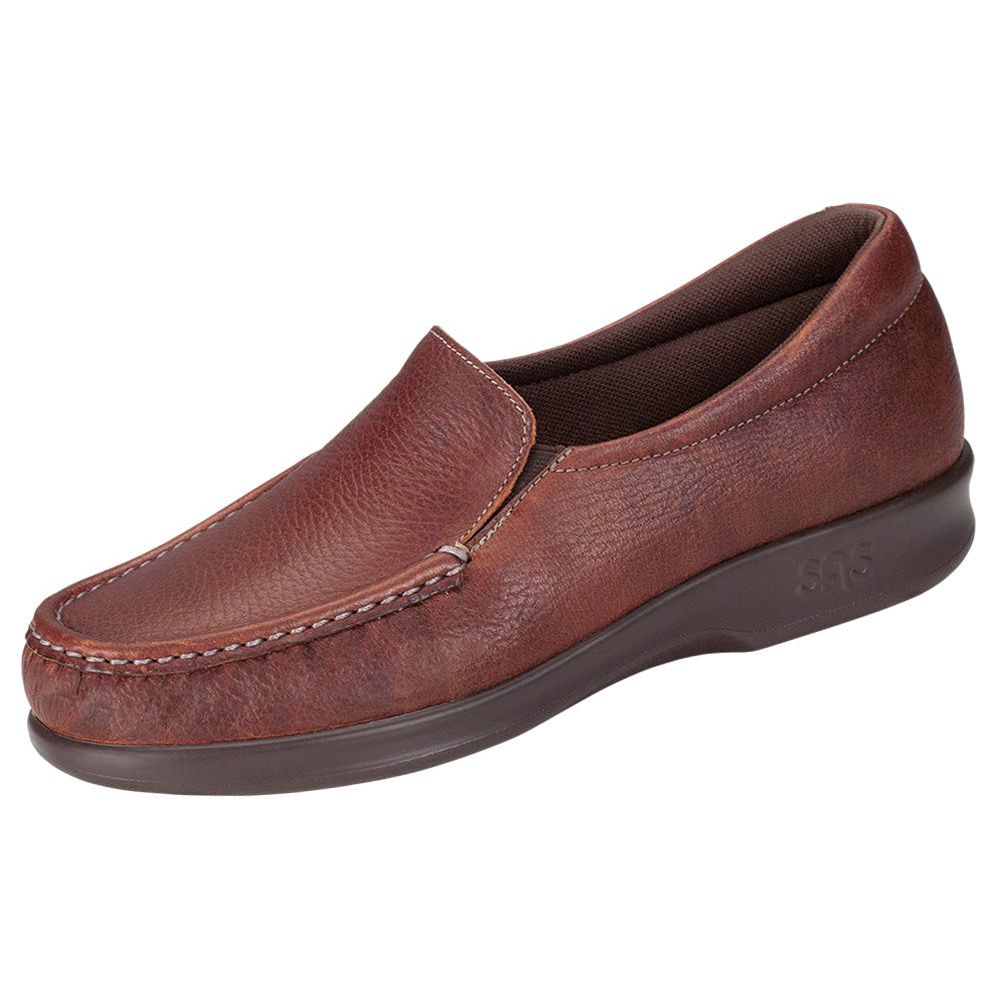 SAS Women's Twin Slip On Loafer in Mulch