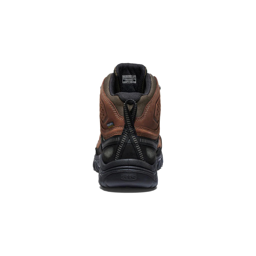 Keen Men's Targhee IV Waterproof Hiking Boot in Bison Black Shoes