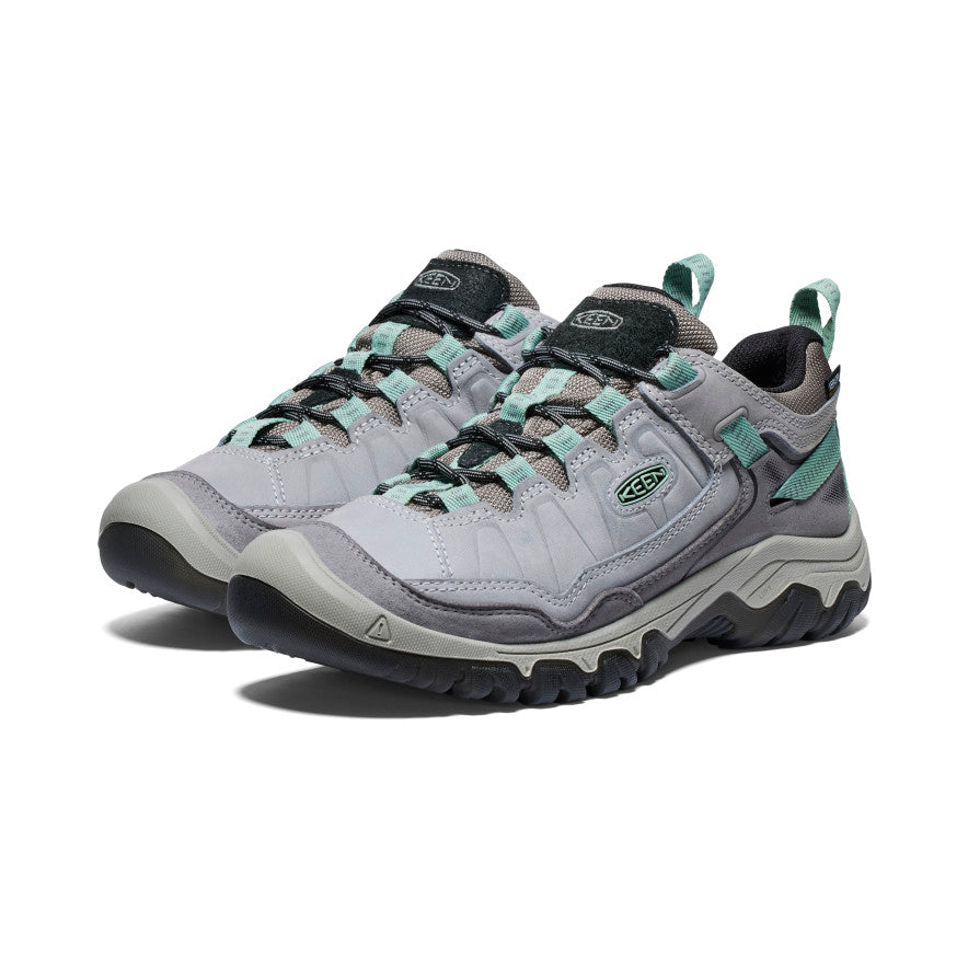 Keen Women's Targhee IV Waterproof Hiking Shoe in Alloy Granite Green Women's Footwear