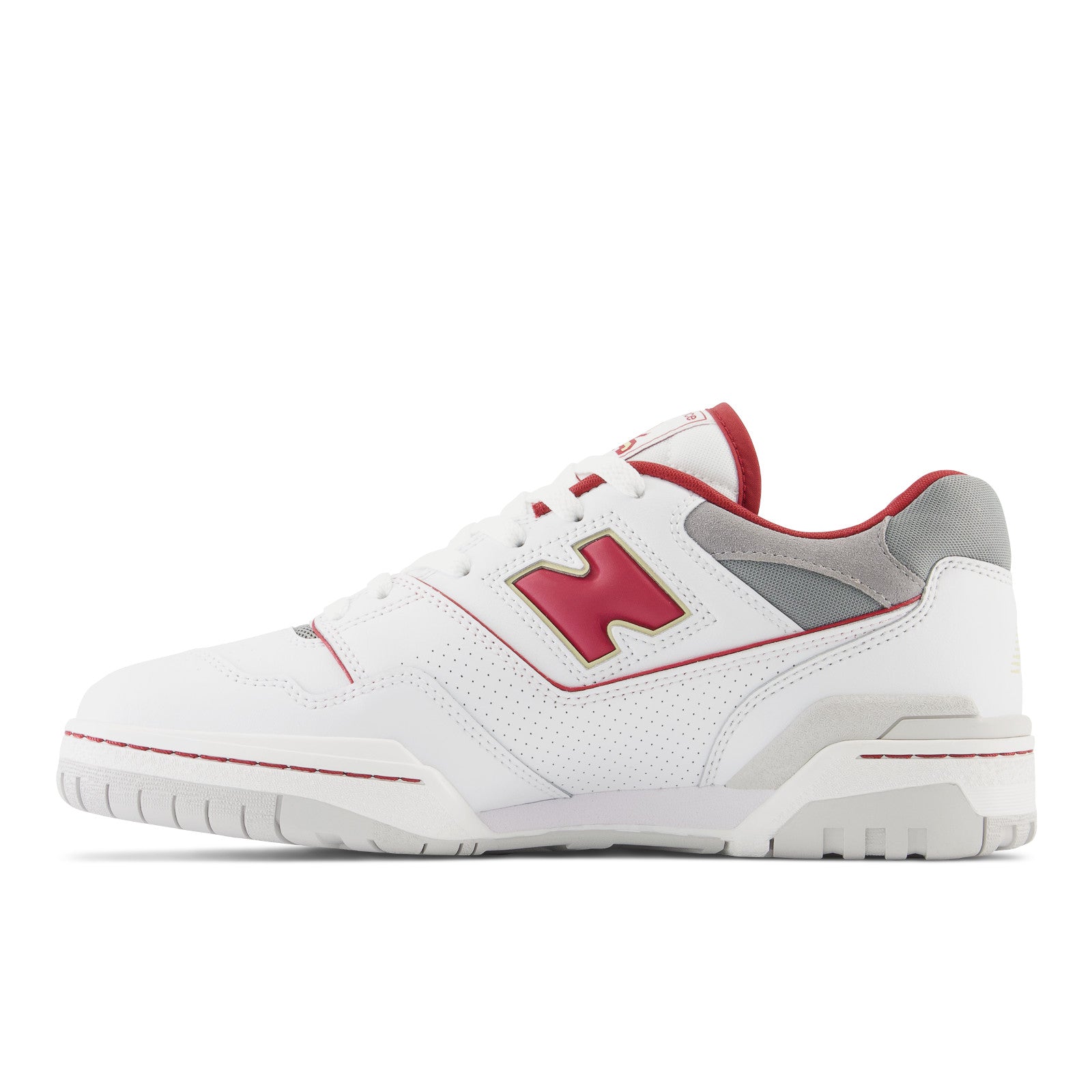 New Balance Men's BB550 in White Shadow Grey Cardinal Vegas Gold Men's Footwear