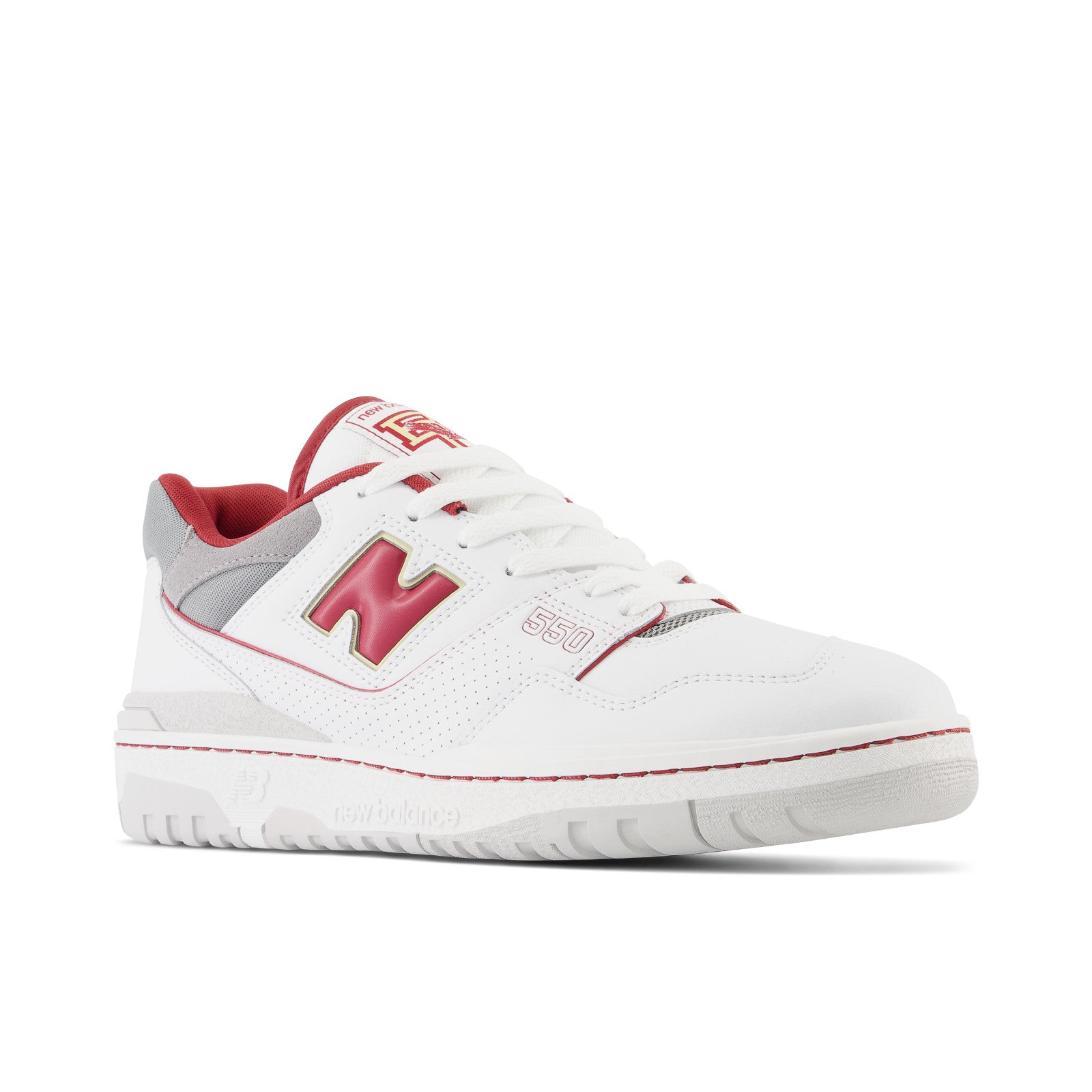 New Balance Men's BB550 in White Shadow Grey Cardinal Vegas Gold Men's Footwear