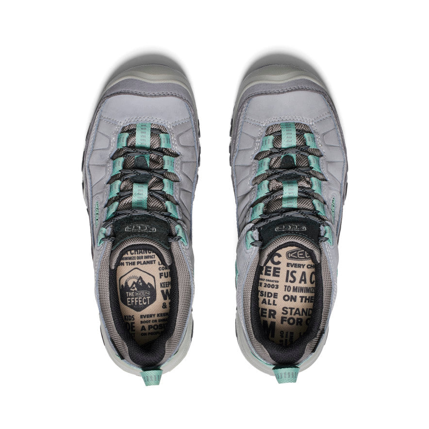 Keen Women's Targhee IV Waterproof Hiking Shoe in Alloy Granite Green Women's Footwear