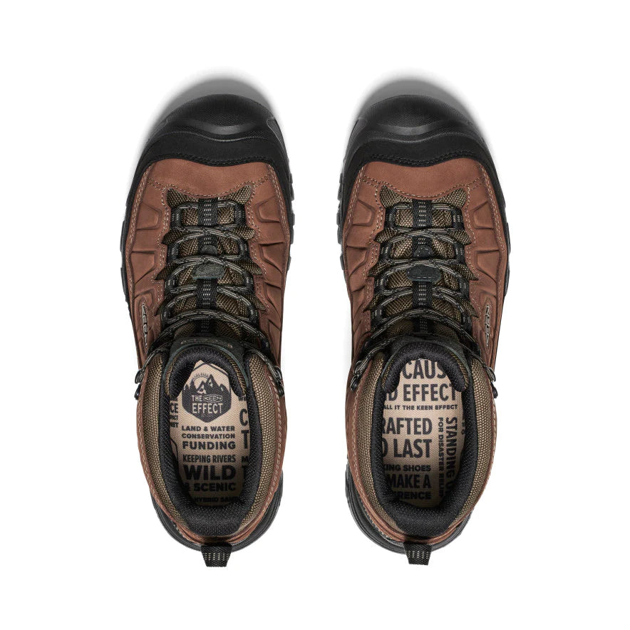 Keen Men's Targhee IV Waterproof Hiking Boot in Bison Black Shoes
