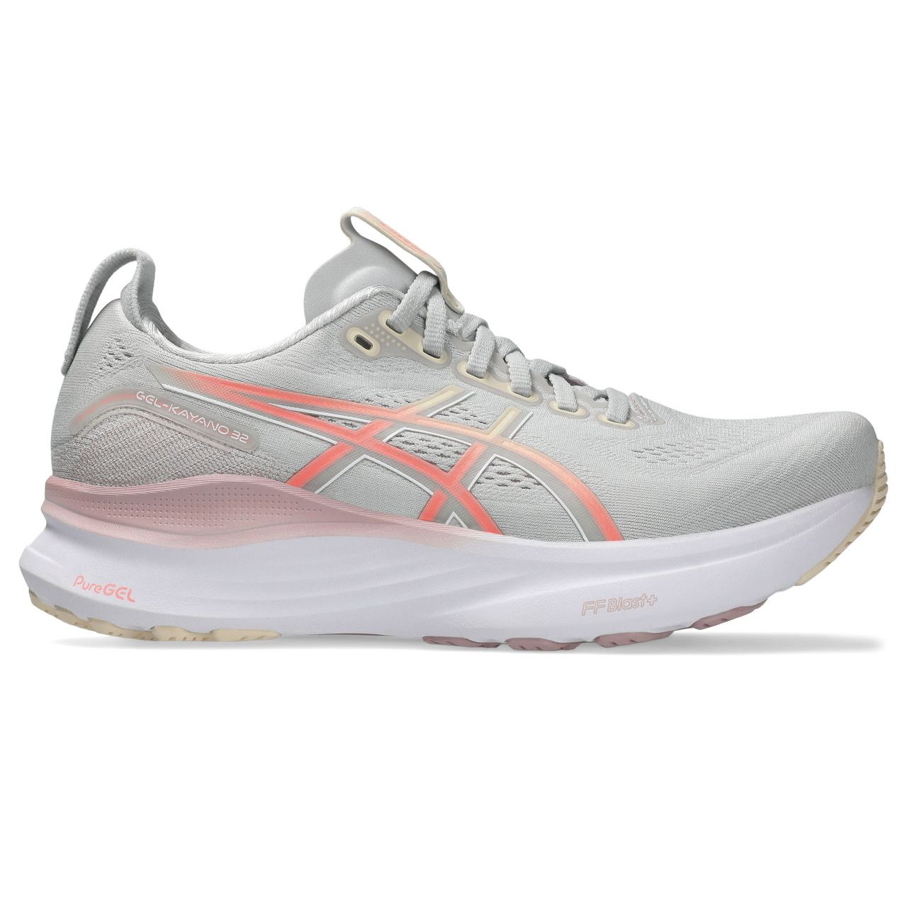 Asics Women's Gel-Kayano 32 Running Shoes in Cloud Grey/Seashell