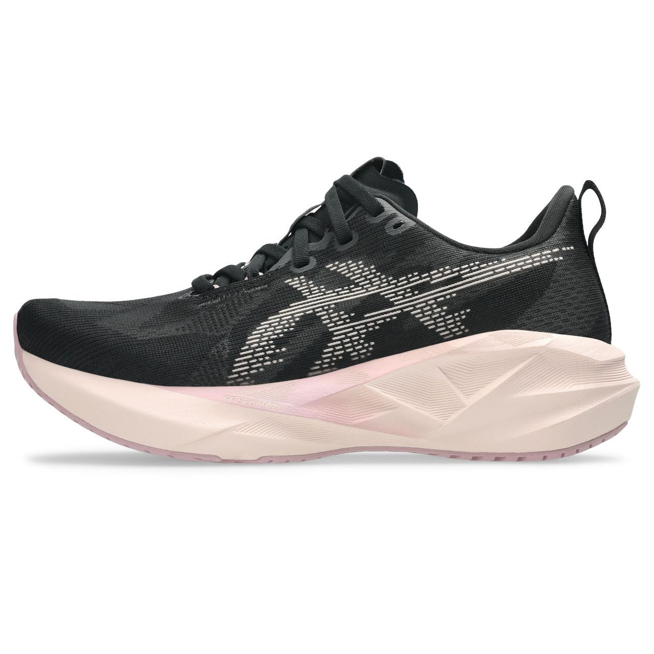 Asics Women's Novablast 5 Running Shoes in Black/Pearl Pink