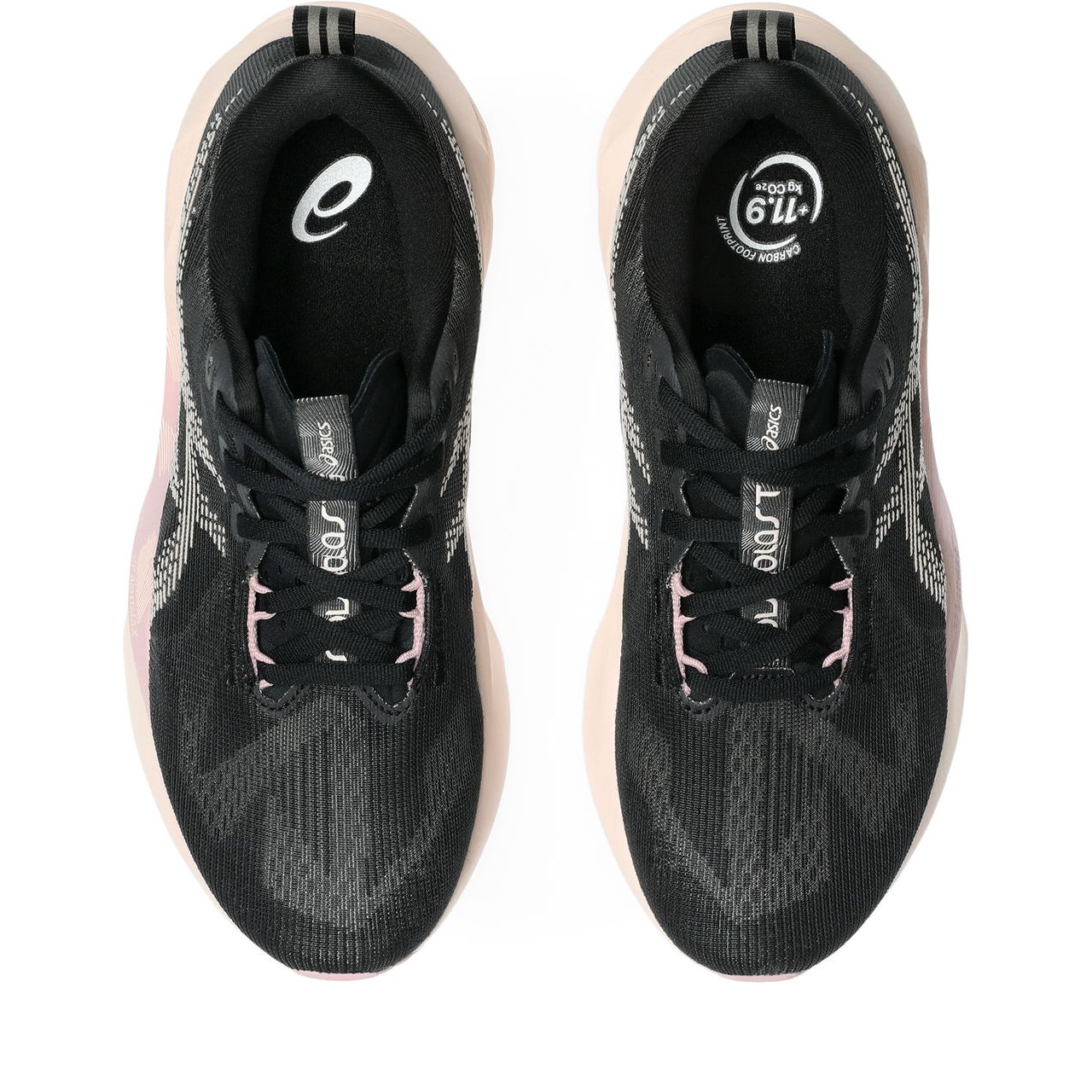 Asics Women's Novablast 5 Running Shoes in Black/Pearl Pink