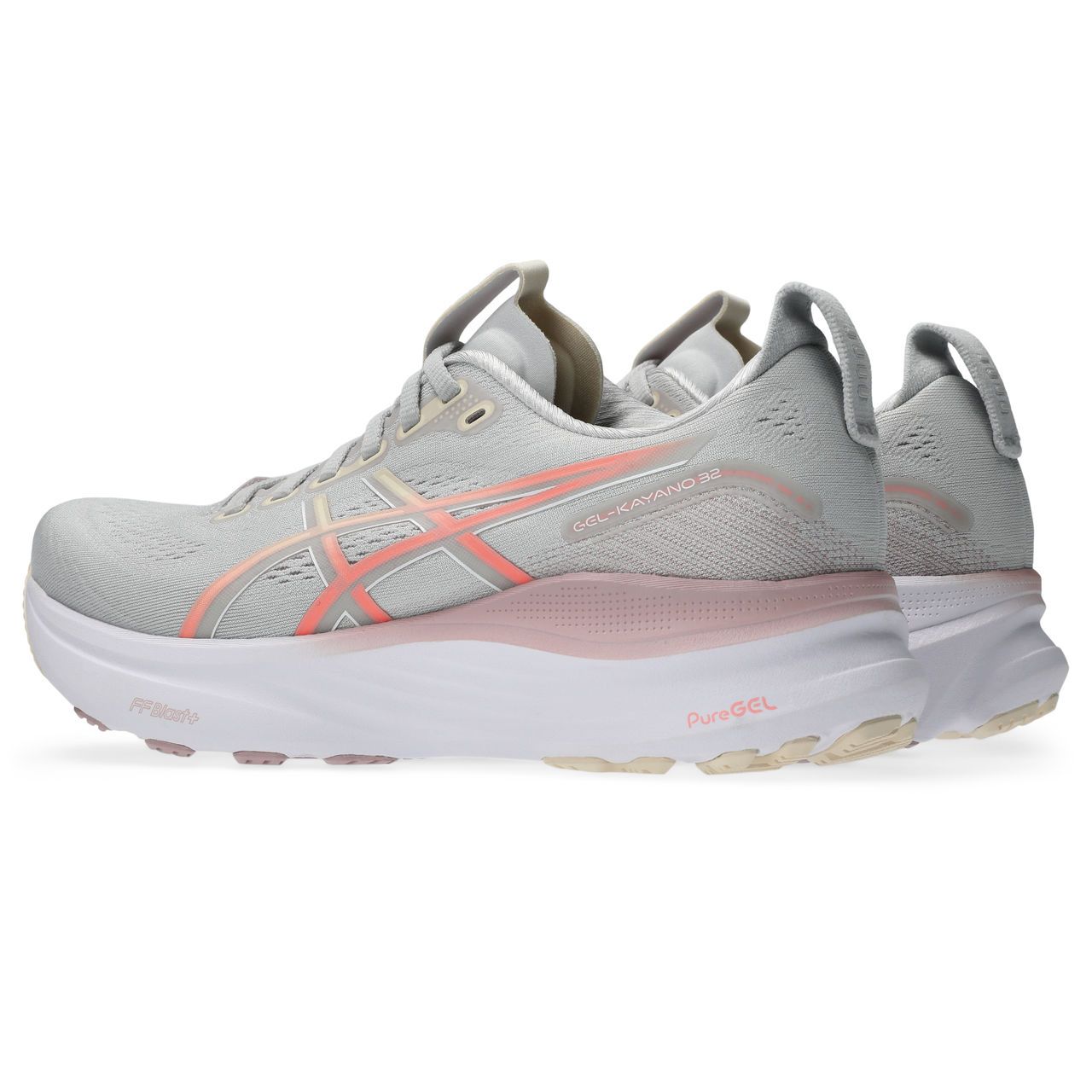 Asics Women's Gel-Kayano 32 Running Shoes in Cloud Grey/Seashell