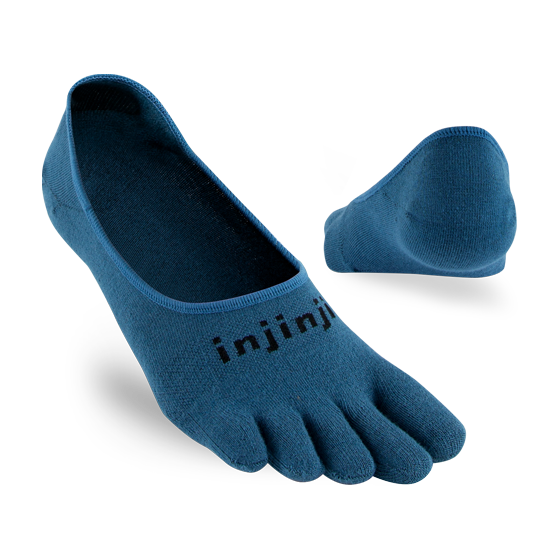 Injinji Men's Sport Lightweight Hidden sock in Steel Accessories