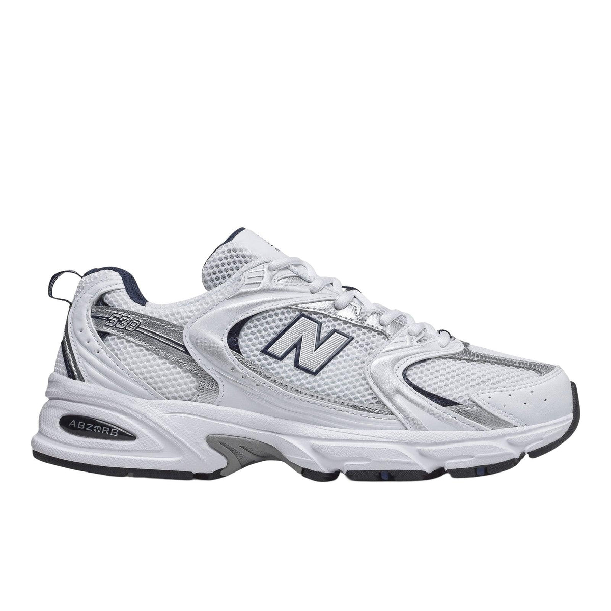 New Balance Unisex 530 in White with Natural Indigo
