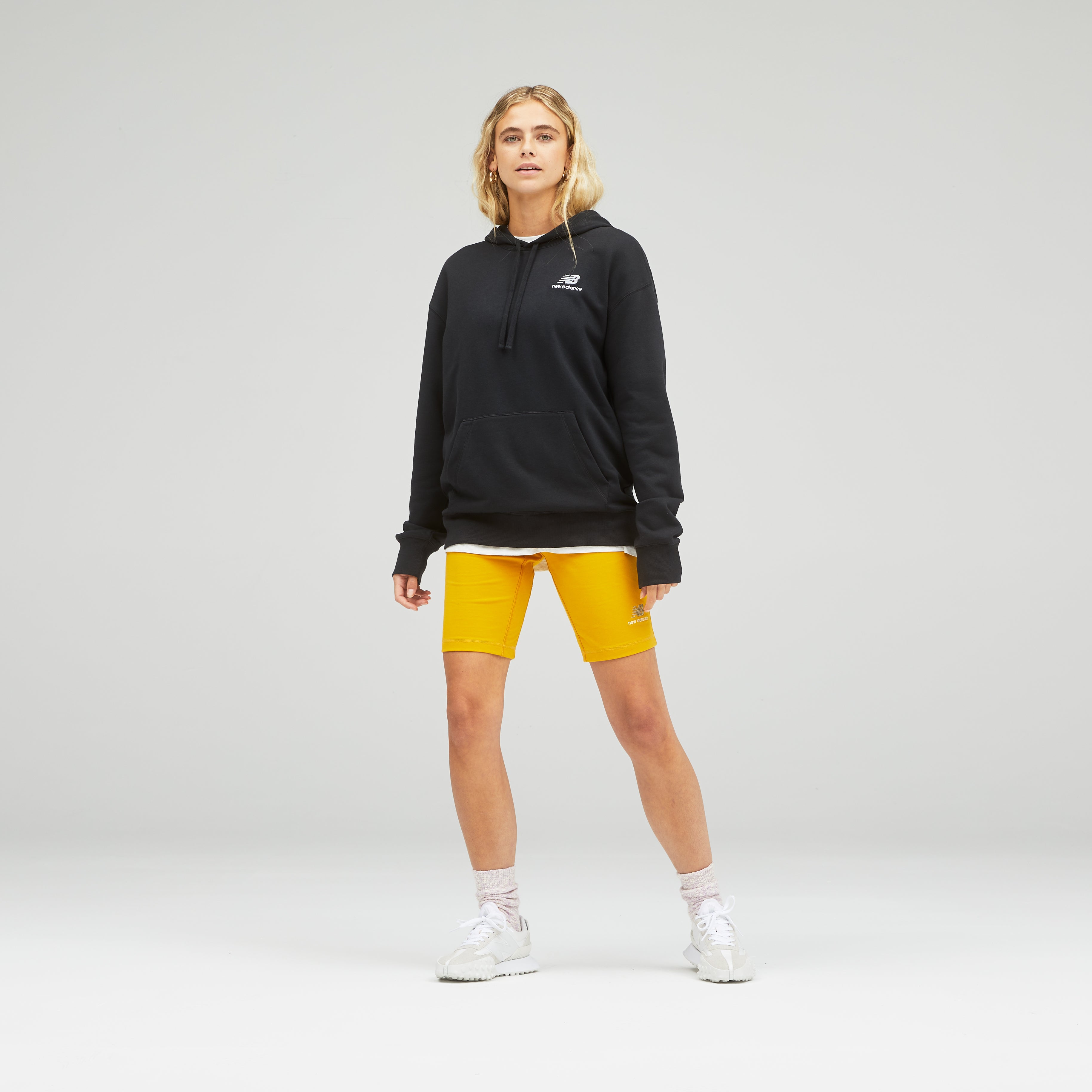 New Balance Uni-ssentials French Terry Hoodie in Black Clothing