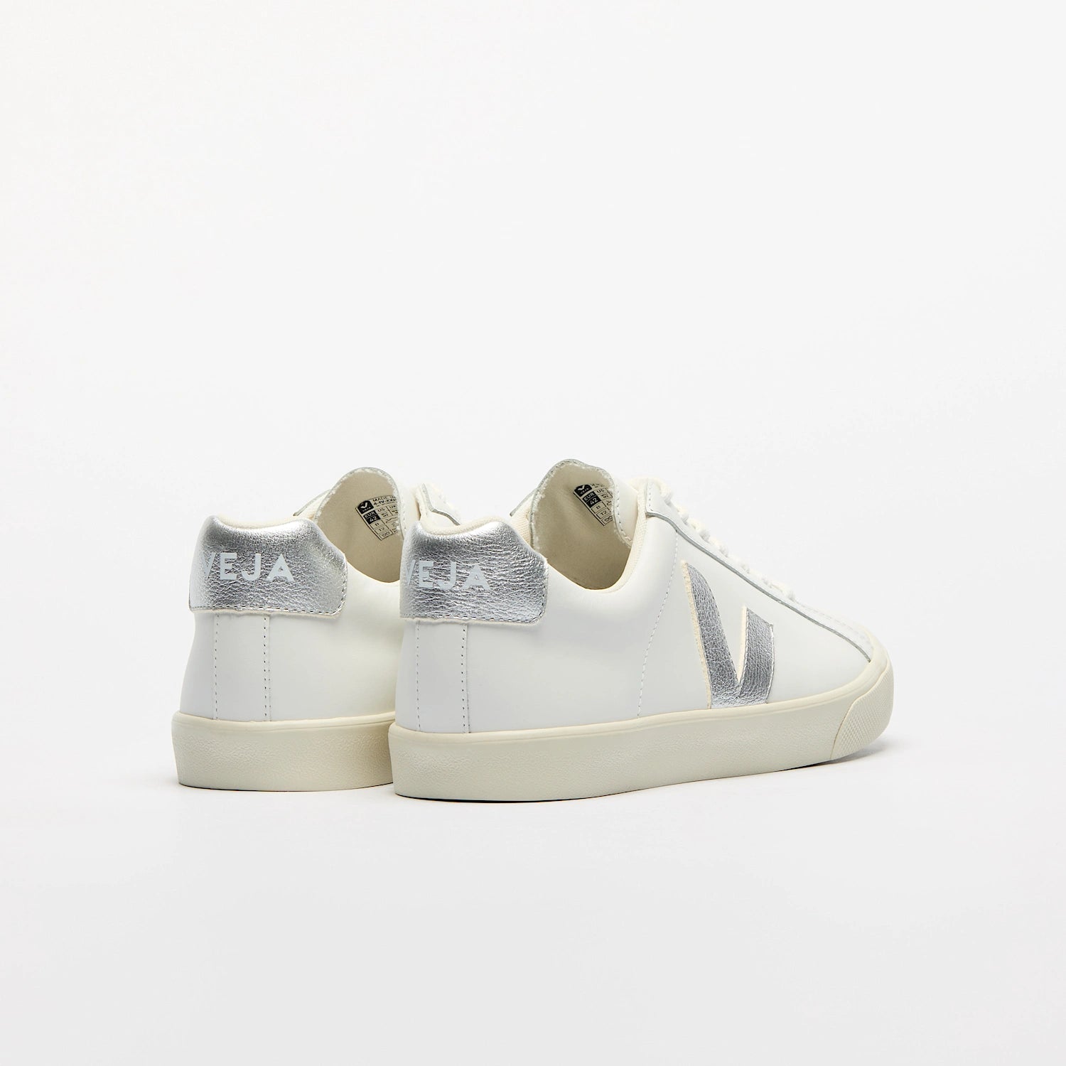 Veja Women's Esplar Leather in White Silver-Footprint USA