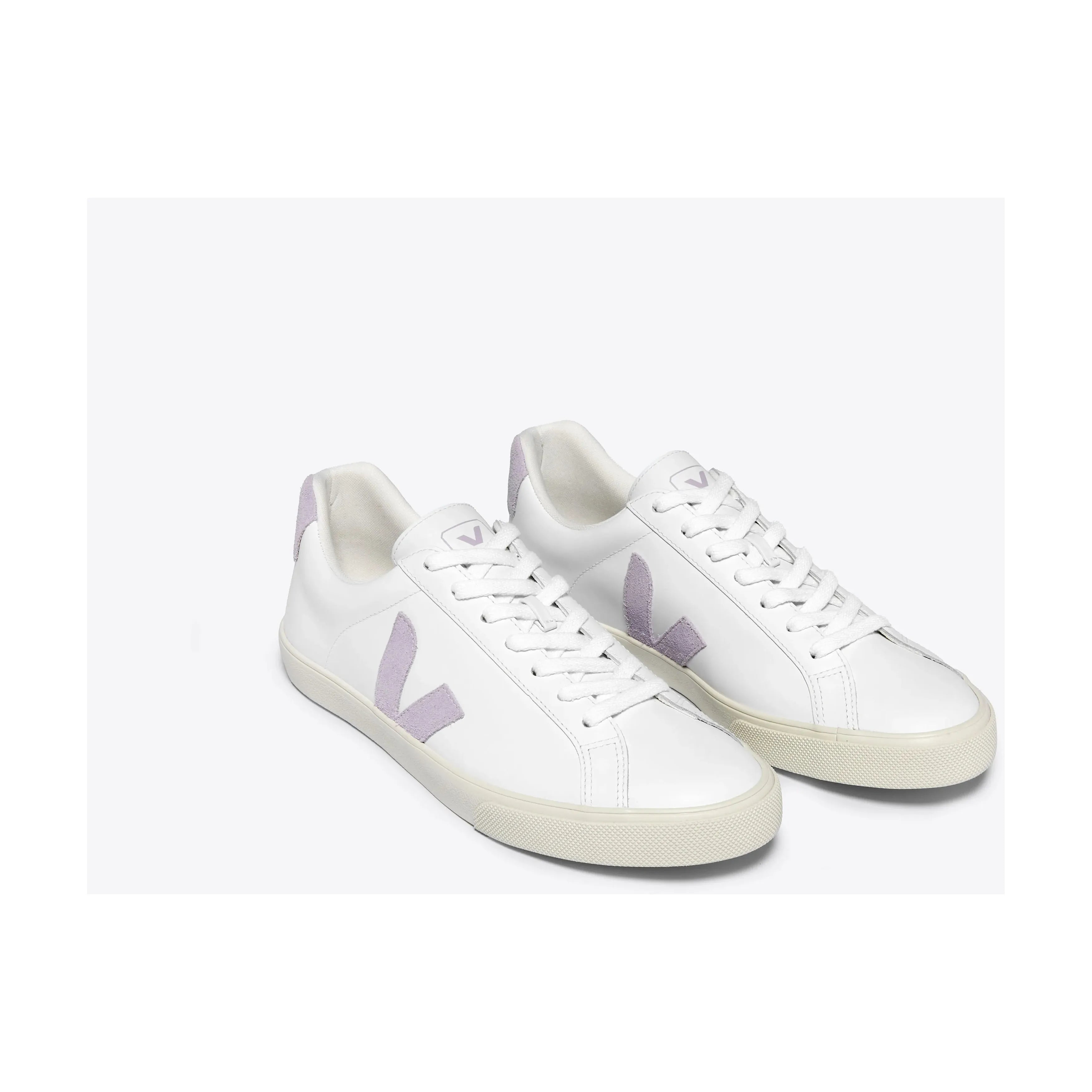 Veja Women's Esplar Leather in White Parme-Footprint USA