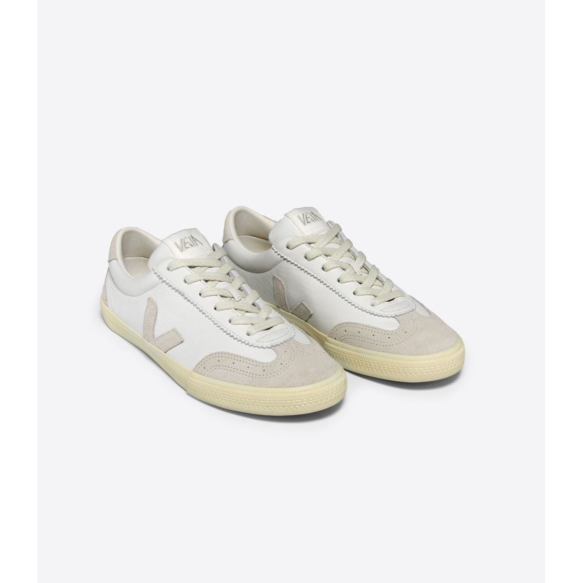 Veja Women's Volley Leather Sneaker in White Natural Women's Footwear