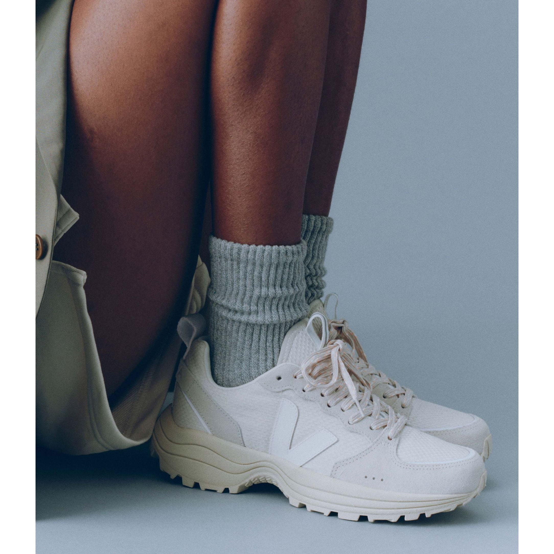 Veja Women's Venturi Hexamesh Sneaker in Gravel White Women's Footwear