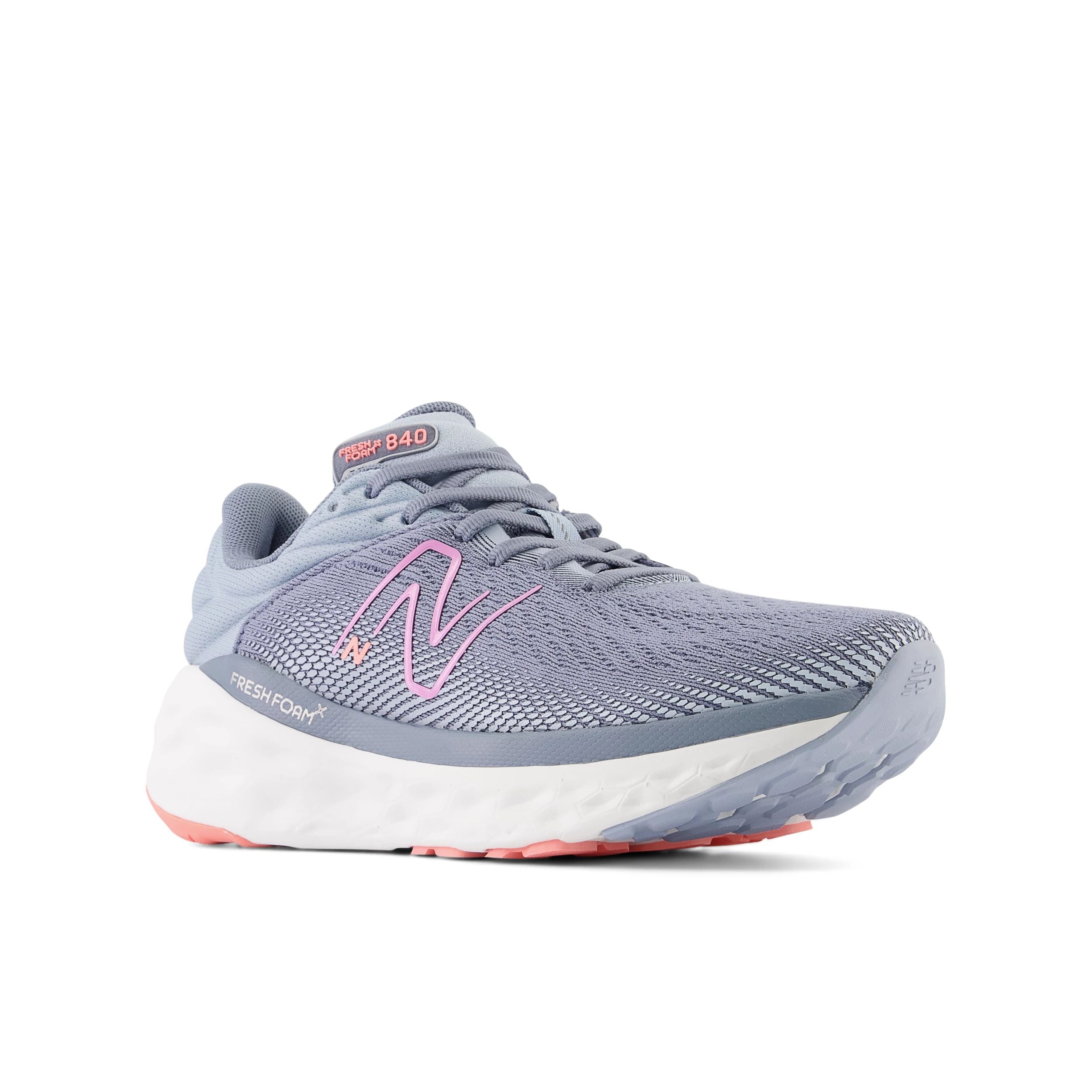New Balance Women's Fresh Foam 840 in Arctic grey with Raspberry Women's Footwear