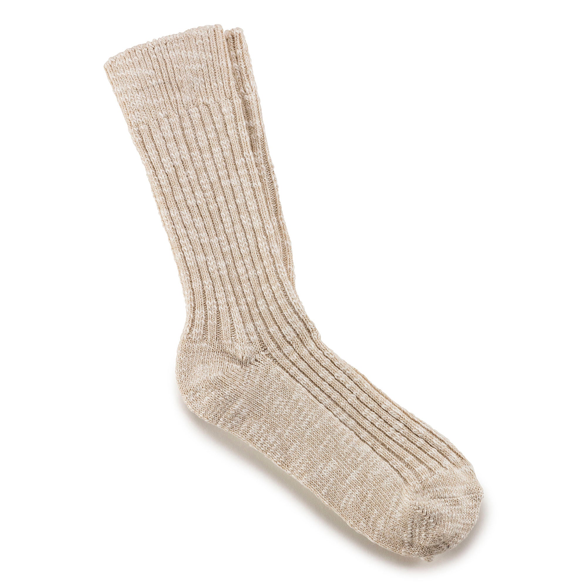 Birkenstock Men's Cotton Slub Socks in Beige White Accessories