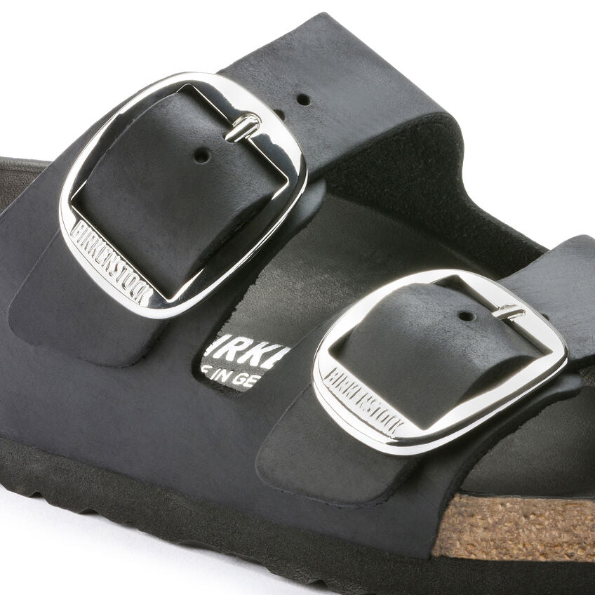 Birkenstock Arizona Big Buckle Oiled Leather in Black Women's Footwear