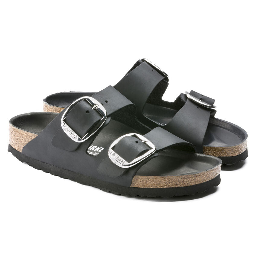 Birkenstock Arizona Big Buckle Oiled Leather in Black Women's Footwear
